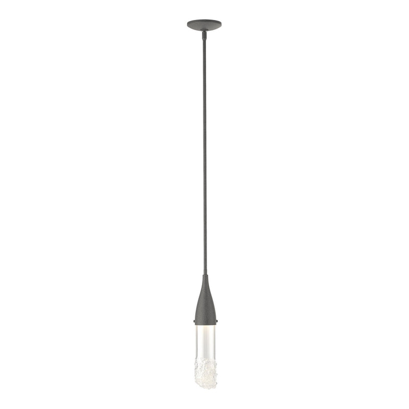 Hubbardton Forge 188900-SKT-MULT-20-ZM0617 One Light Mini Pendant, Natural Iron