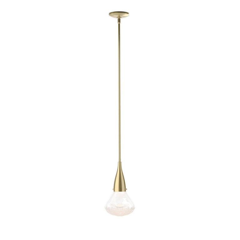 Hubbardton Forge 188902-SKT-MULT-86-ZM0676 One Light Mini Pendant, Modern Brass