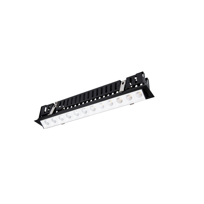 W.A.C. Lighting R1GAT12-S940-WTBK LED Adjustable Trim, White/Black