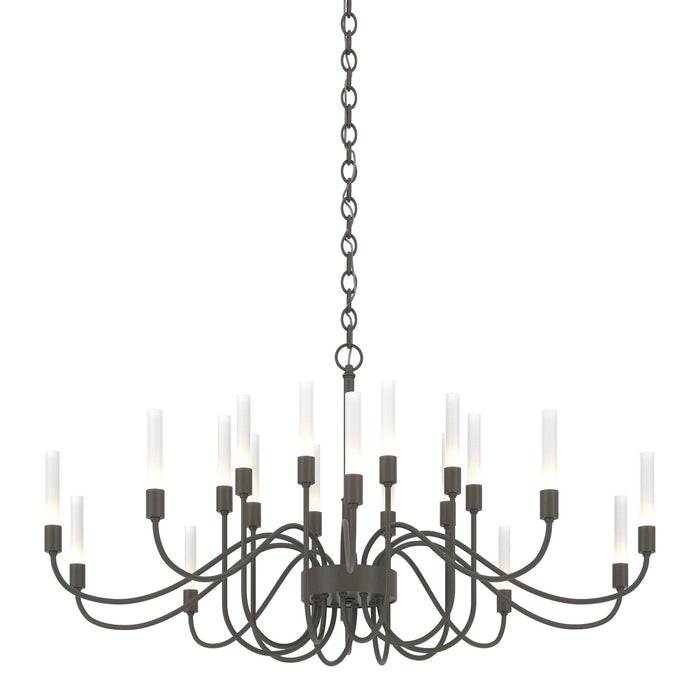 Hubbardton Forge 192043-SKT-07 20 Light Chandelier, Dark Smoke