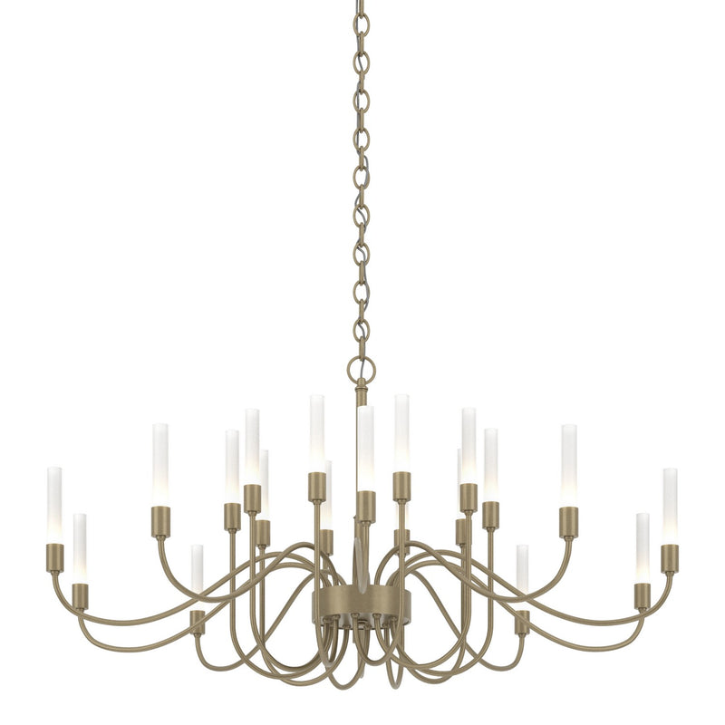 Hubbardton Forge 192043-SKT-84 20 Light Chandelier, Soft Gold