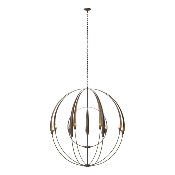 Hubbardton Forge 194248-SKT-05 12 Light Chandelier, Bronze