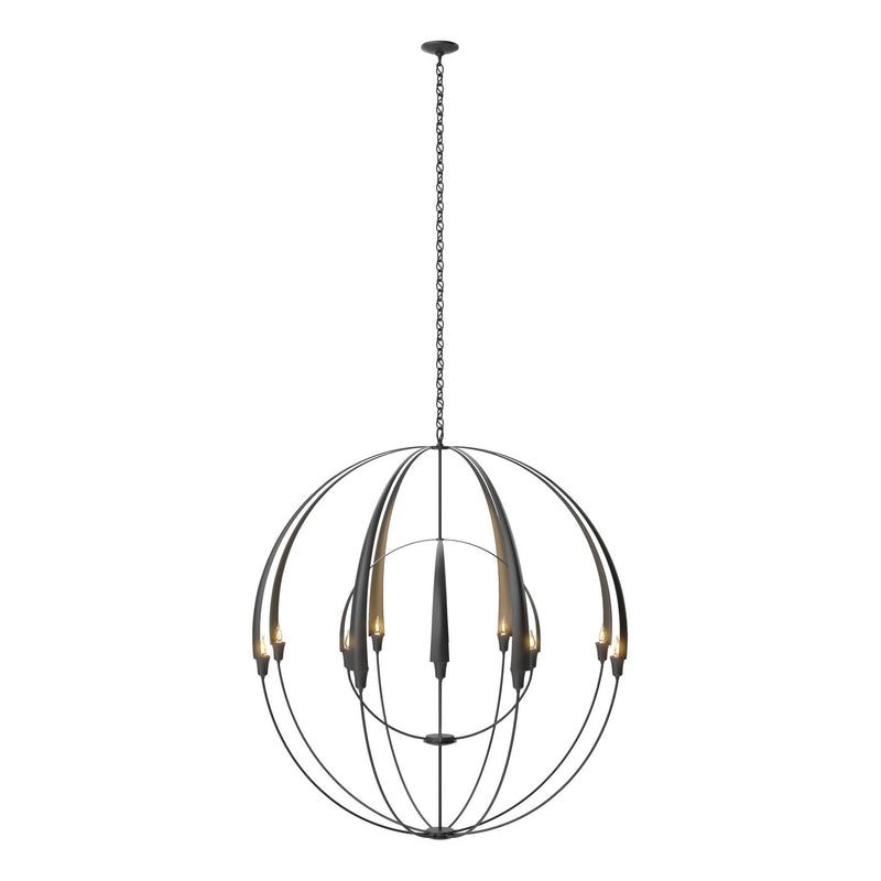Hubbardton Forge 194248-SKT-10 12 Light Chandelier, Black