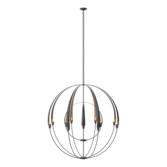 Hubbardton Forge 194248-SKT-10 12 Light Chandelier, Black