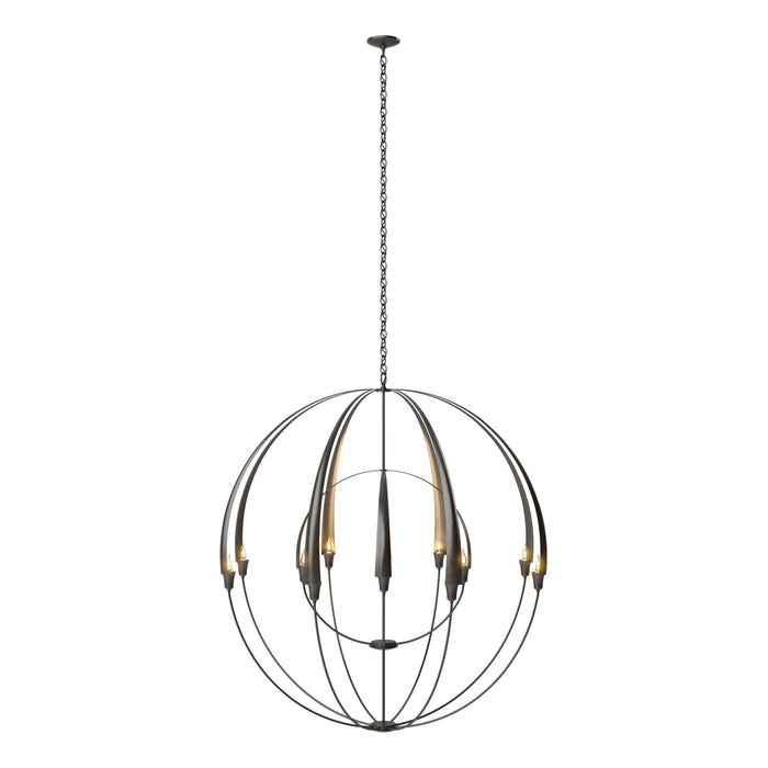 Hubbardton Forge 194248-SKT-14 12 Light Chandelier, Oil Rubbed Bronze