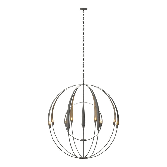 Hubbardton Forge 194248-SKT-20 12 Light Chandelier, Natural Iron
