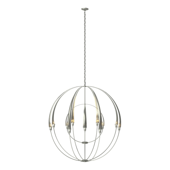 Hubbardton Forge 194248-SKT-85 12 Light Chandelier, Sterling