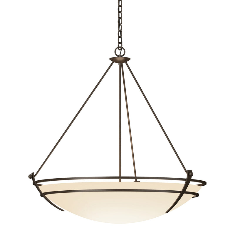 Hubbardton Forge 194431-SKT-05-GG0170 Three Light Chandelier, Bronze