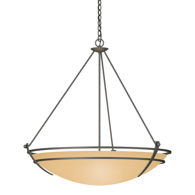 Hubbardton Forge 194431-SKT-20-SS0170 Three Light Chandelier, Natural Iron