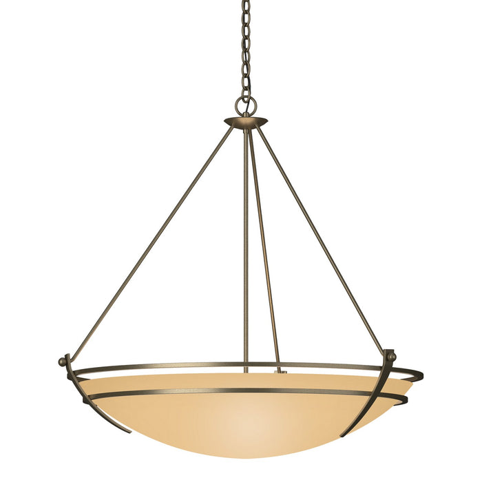 Hubbardton Forge 194431-SKT-84-SS0170 Three Light Chandelier, Soft Gold