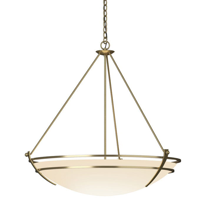 Hubbardton Forge 194431-SKT-86-GG0170 Three Light Pendant, Modern Brass
