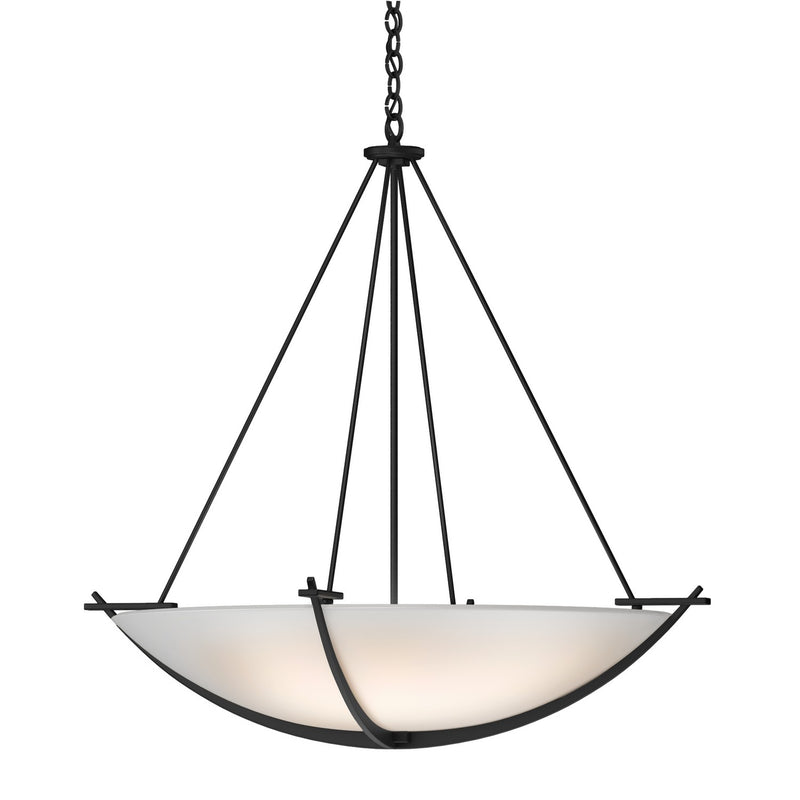 Hubbardton Forge 194531-SKT-10-GG0170 Three Light Chandelier, Black