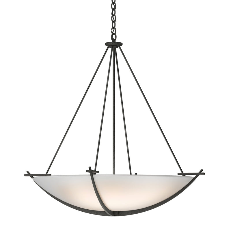 Hubbardton Forge 194531-SKT-20-GG0170 Three Light Chandelier, Natural Iron