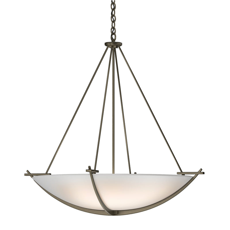 Hubbardton Forge 194531-SKT-84-GG0170 Three Light Chandelier, Soft Gold