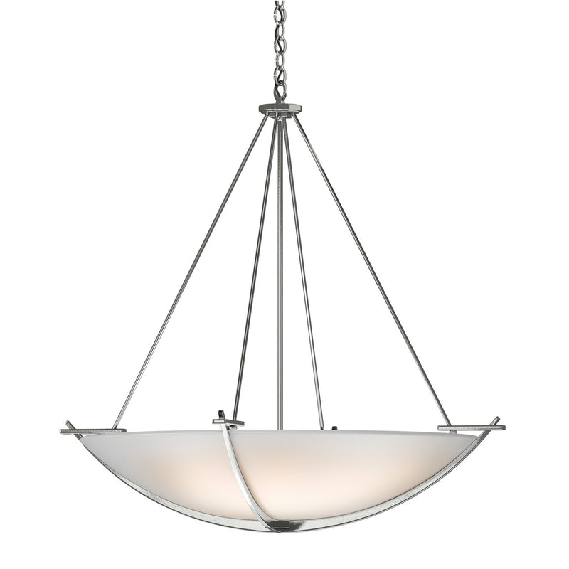 Hubbardton Forge 194531-SKT-85-GG0170 Three Light Chandelier, Sterling