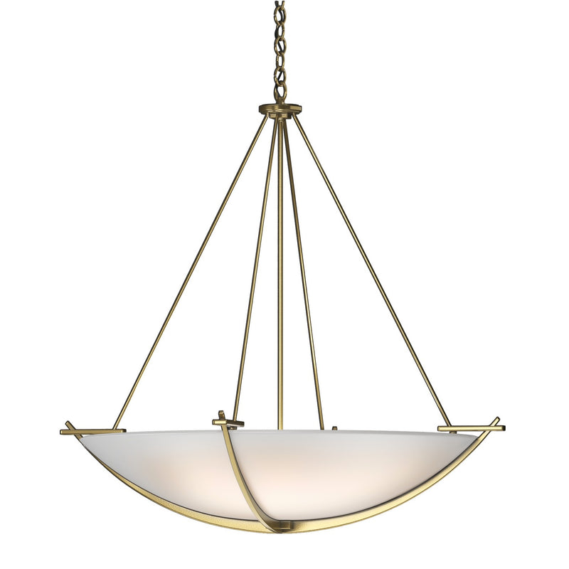 Hubbardton Forge 194531-SKT-86-GG0170 Three Light Pendant, Modern Brass
