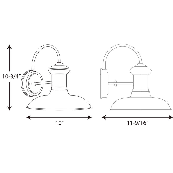 Progress Lighting P5722-14 One Light Wall Lantern, Cognac