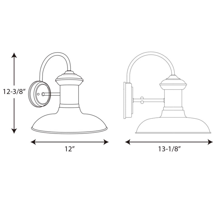 Progress Lighting P5723-14 One Light Wall Lantern, Cognac