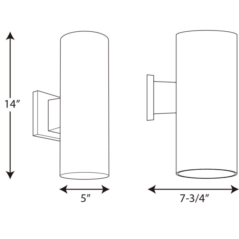 Progress Lighting P5713-30 Two Light Outdoor Wall Mount, White