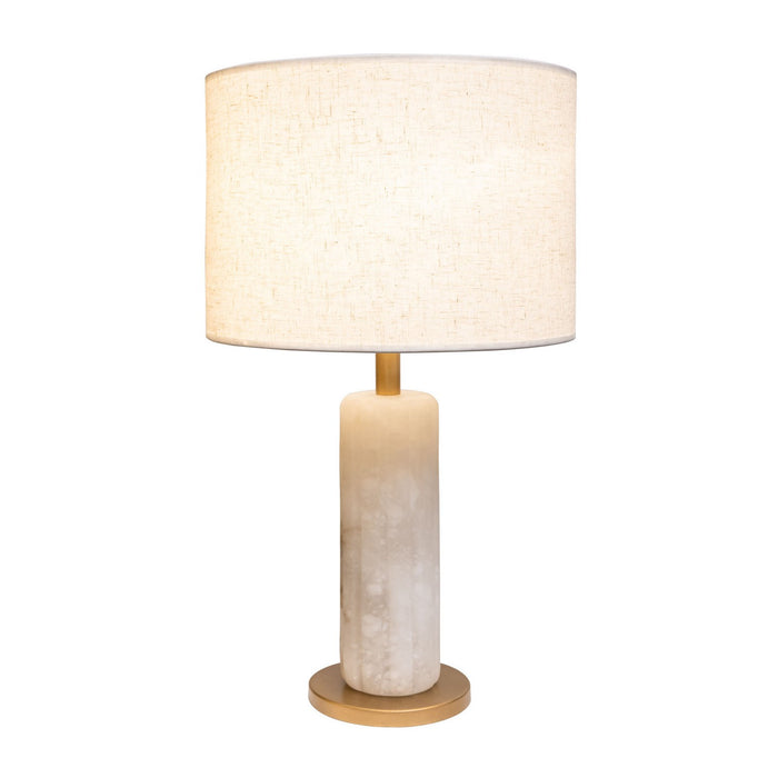 Varaluz 394T01FGAL One Light Table Lamp, French Gold/Alabaster