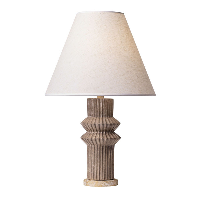 Varaluz 396T01ADGT One Light Table Lamp, Apothecary Gold/Glazed Taupe