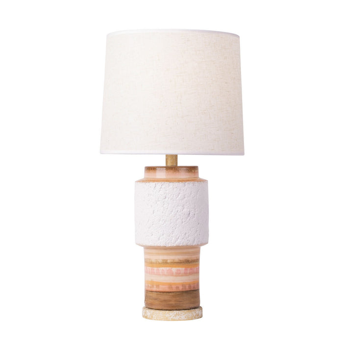 Varaluz 398T01AADQZ One Light Table Lamp, Apothecary Gold/Orange Quartz