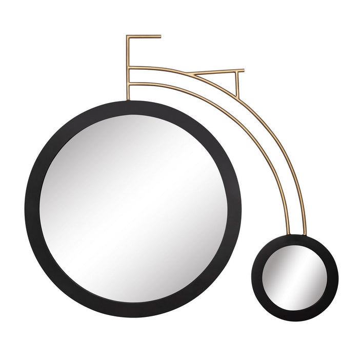 Varaluz 407MI10MBHG Mirror, Matte Black/Havana Gold