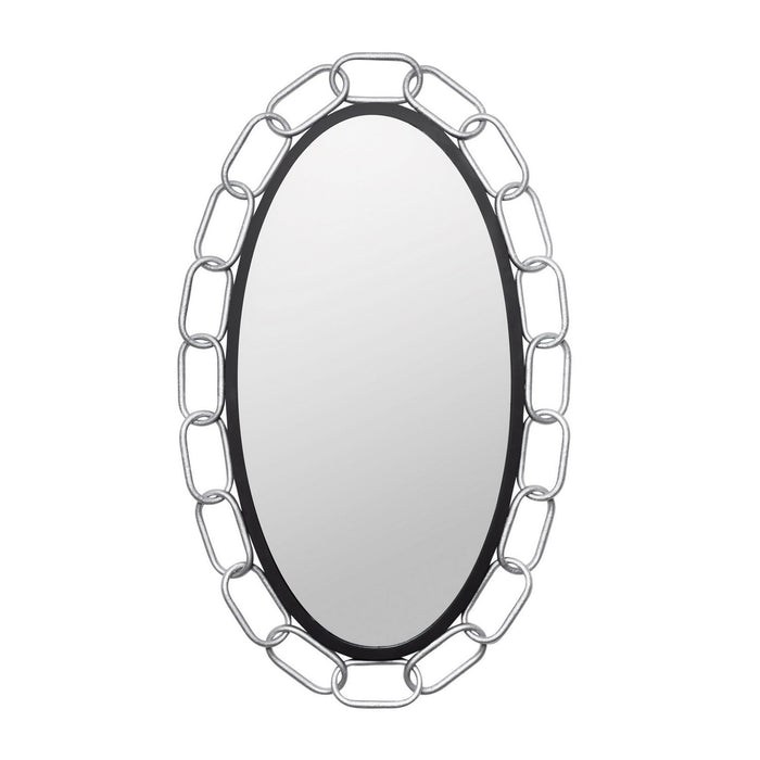 Varaluz 444MI24MBTS Mirror, Matte Black/Textured Silver
