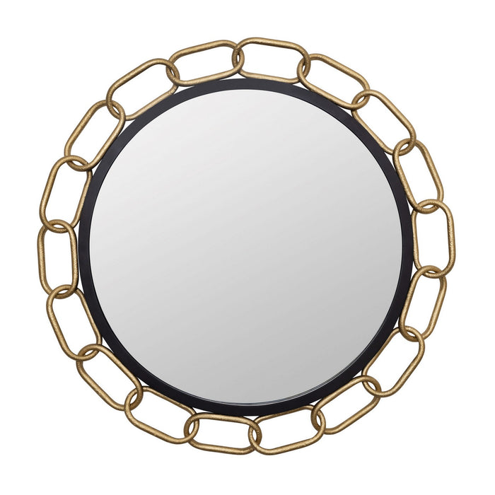 Varaluz 444MI30MBTG Mirror, Matte Black/Textured Gold