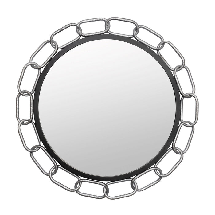 Varaluz 444MI30MBTS Mirror, Matte Black/Textured Silver