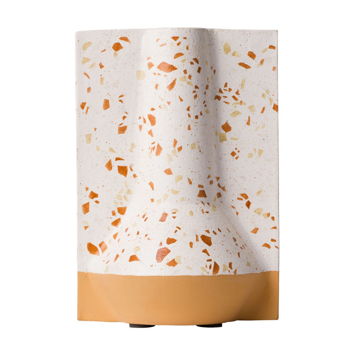 Varaluz 445VA09C Vase, White Terrazzo/Terracotta