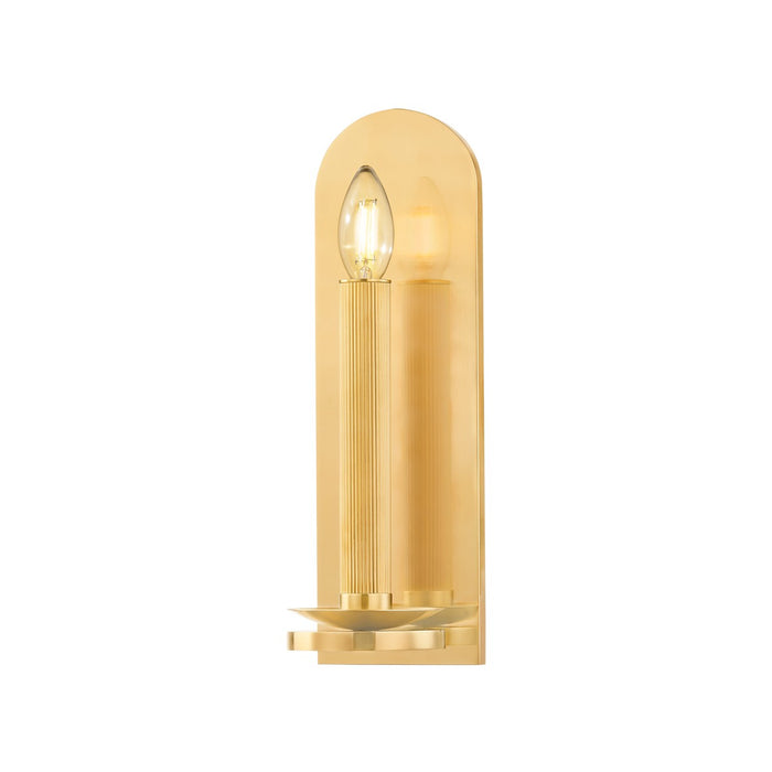 Hudson Valley 2514-AGB One Light Wall Sconce, Aged Brass