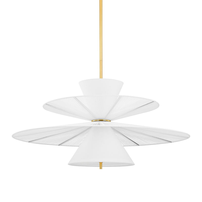 Hudson Valley 2642-AGB Two Light Chandelier, Aged Brass