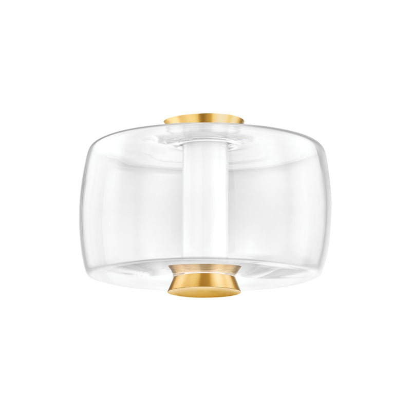 Hudson Valley 2814-AGB LED Flush Mount, Aged Brass