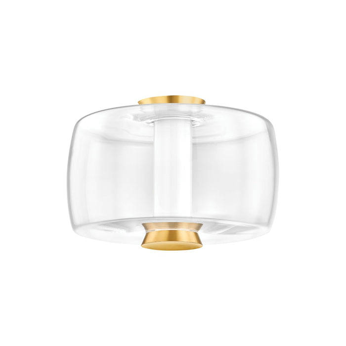 Hudson Valley 2814-AGB LED Flush Mount, Aged Brass