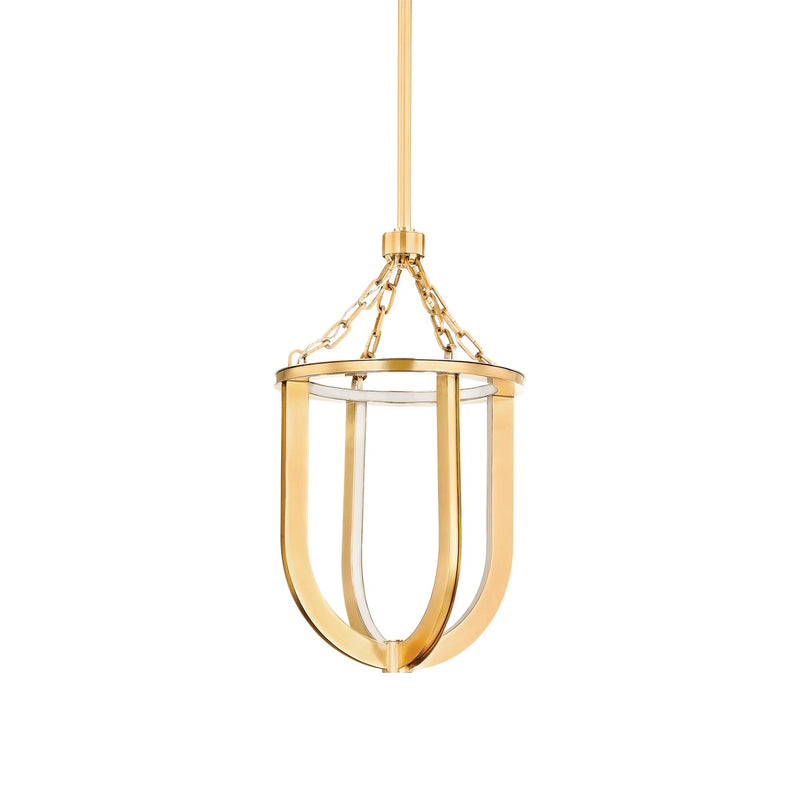 Hudson Valley 2913-AGB LED Lantern, Aged Brass