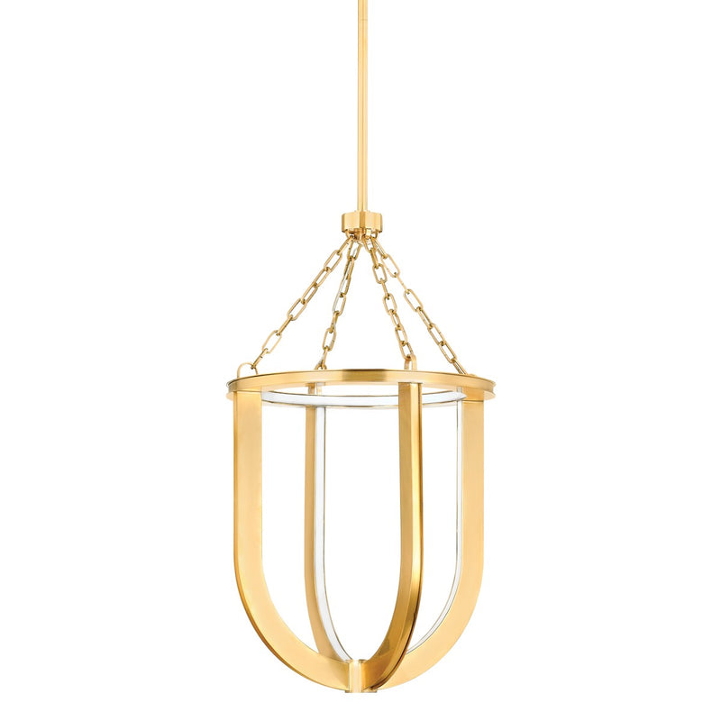 Hudson Valley 2917-AGB LED Lantern, Aged Brass