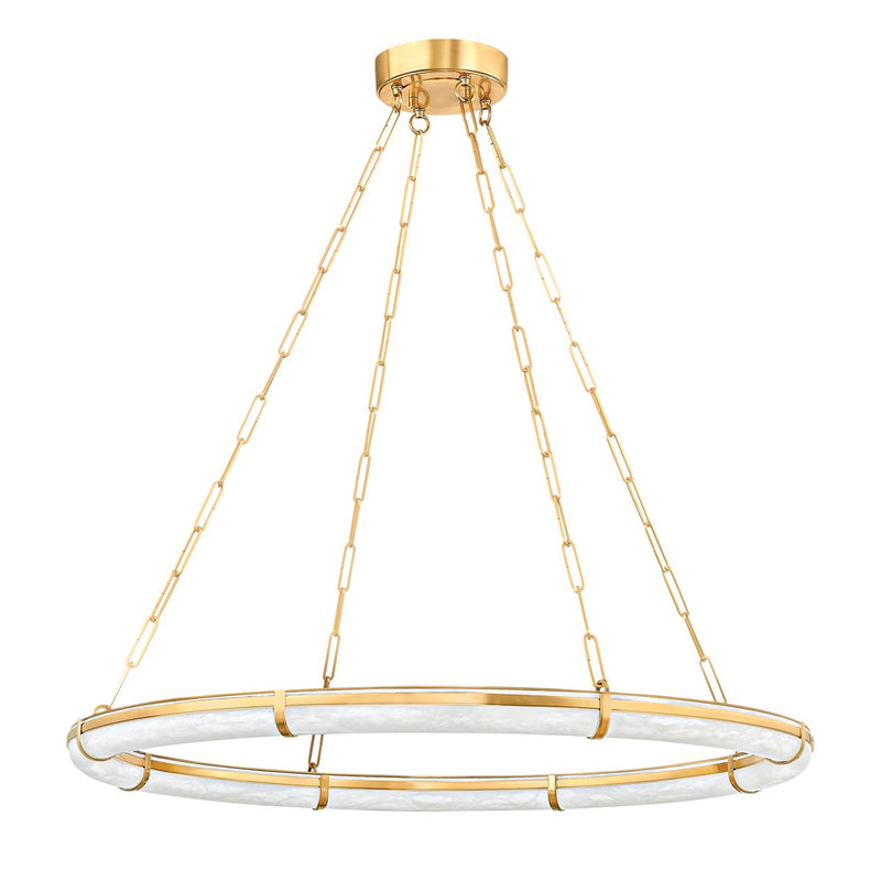 Hudson Valley 5142-AGB LED Chandelier, Aged Brass