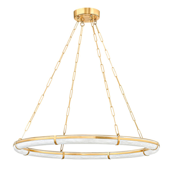 Hudson Valley 5142-AGB LED Chandelier, Aged Brass