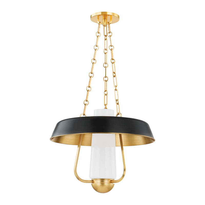 Hudson Valley 5218-AGB/SBK One Light Lantern, Aged Brass/Soft Black