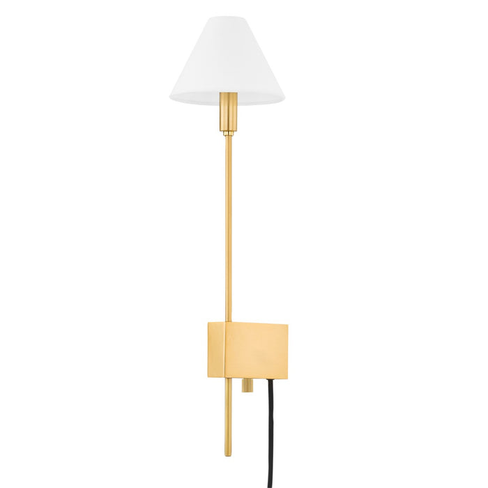Hudson Valley 5424-AGB One Light Wall Sconce, Aged Brass