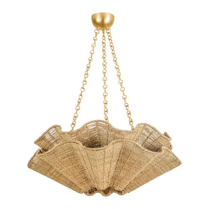 Hudson Valley 6206-VGL Six Light Chandelier, Vintage Gold Leaf