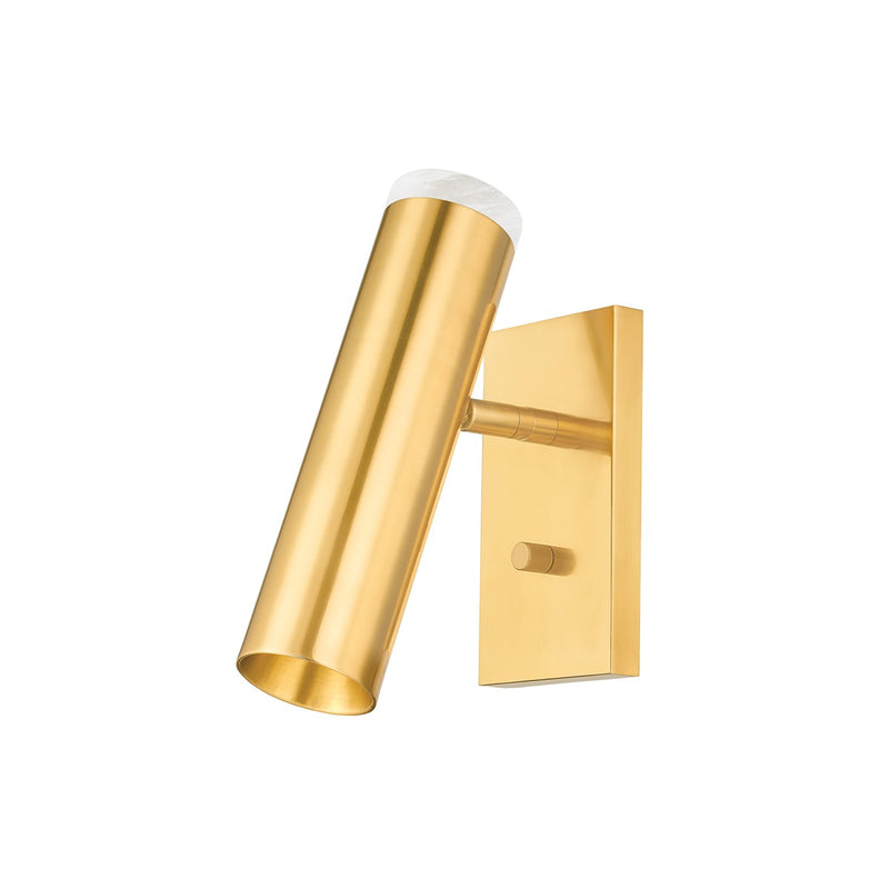 Hudson Valley 6431-AGB One Light Wall Sconce, Aged Brass