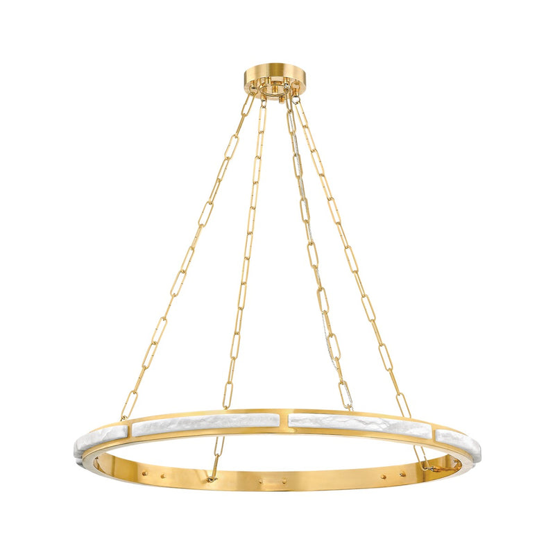 Hudson Valley 8136-AGB LED Chandelier, Aged Brass