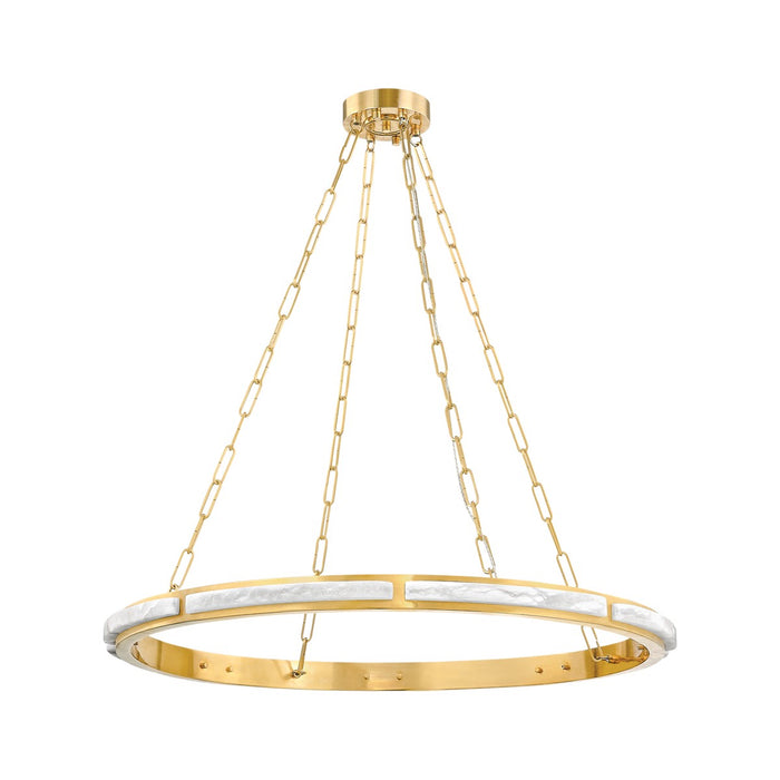 Hudson Valley 8136-AGB LED Chandelier, Aged Brass