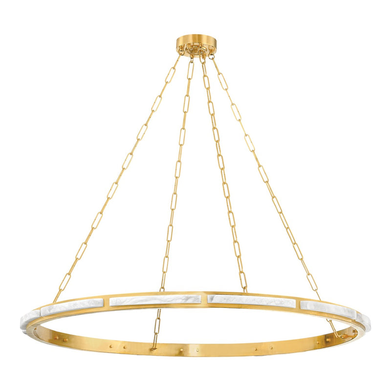 Hudson Valley 8148-AGB LED Chandelier, Aged Brass
