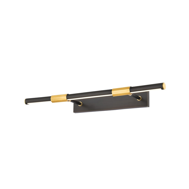 Hudson Valley 8524-AGB/DB LED Picture Light, Aged Brass/Distressed Bronze