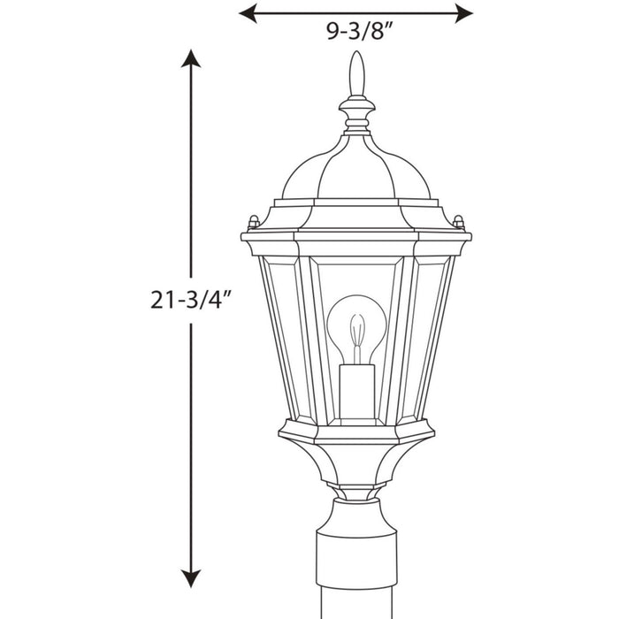 Progress Lighting P5482-30 One Light Post Lantern, Textured White