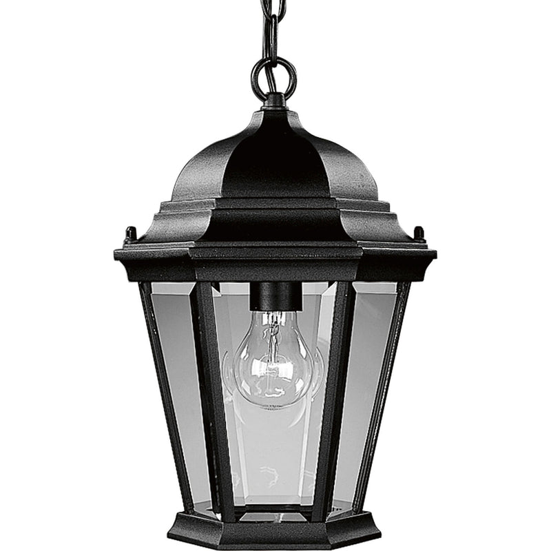 Progress Lighting P5582-31 One Light Hanging Lantern, Textured Black