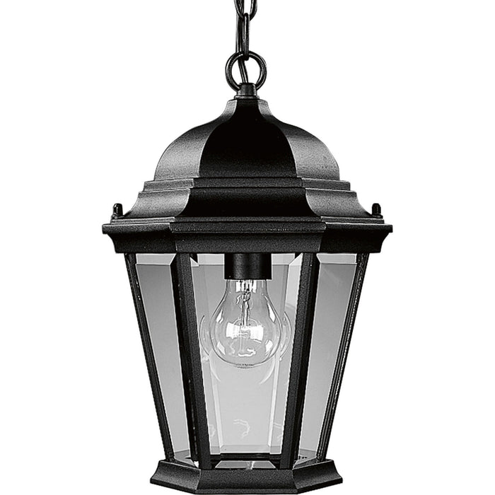 Progress Lighting P5582-31 One Light Hanging Lantern, Textured Black